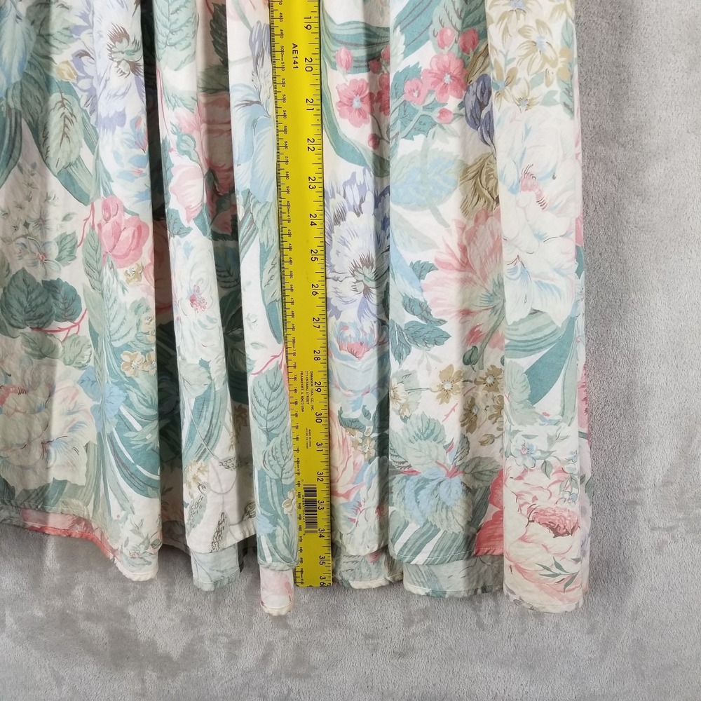 Vintage Floral Midi Dress M 100% Cotton USA Made 50's Inspired Cottage Prairie - Picture 7 of 11
